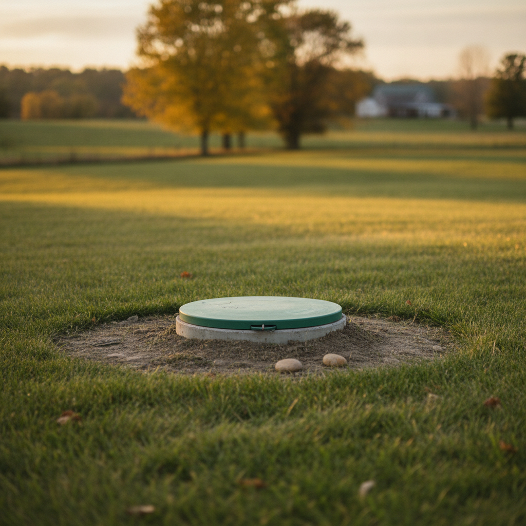focused photo of a Septic Tank