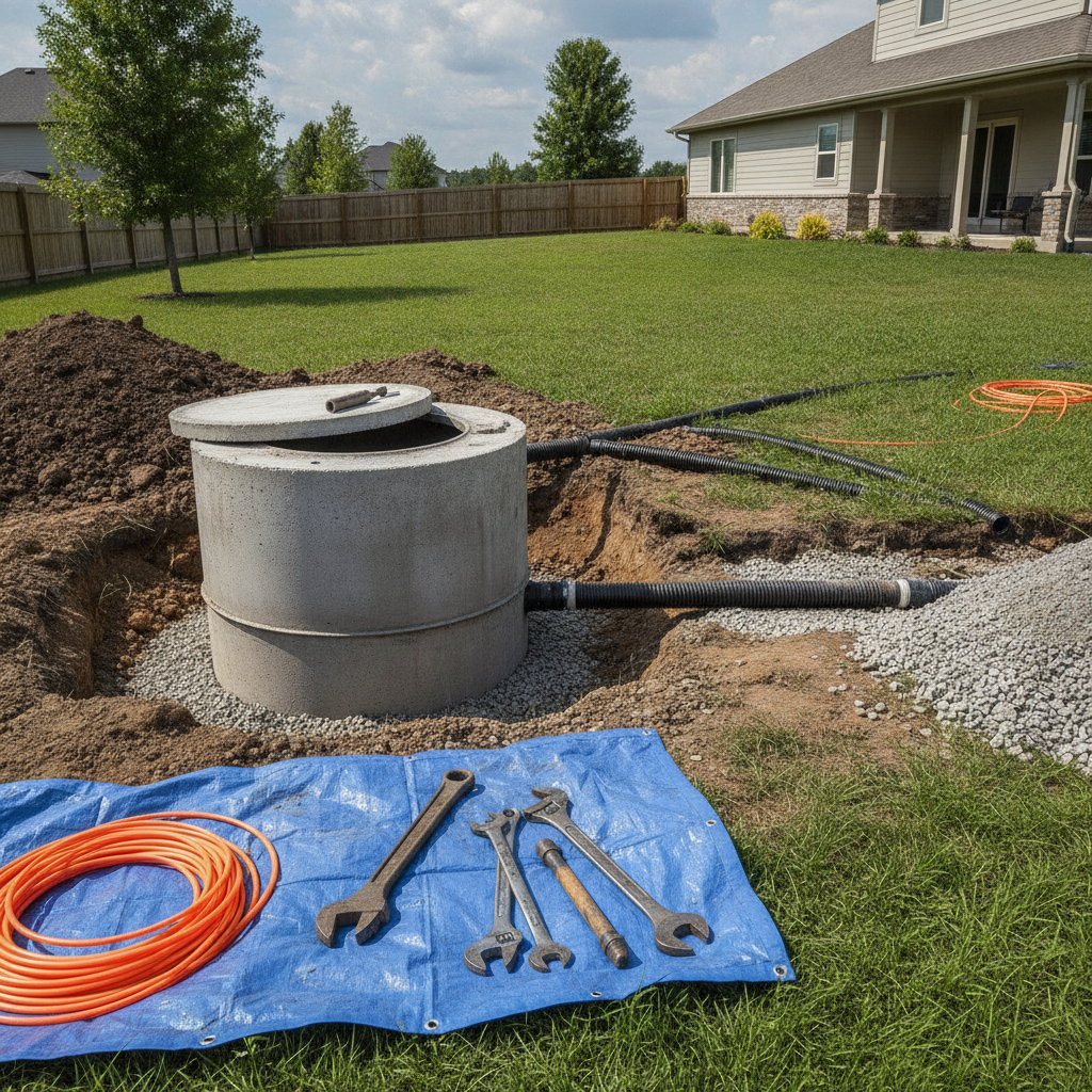 Septic Tank Repair, no humans